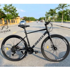 Xe Đạp Touring RICOGER RC7 Khung Thép Sơn Tĩnh Điện, Bộ Đề Số SUNRUN 24 Tốc Độ, Vành Thép 700C.
