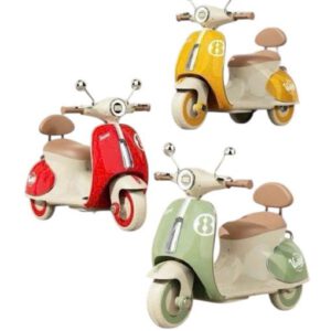 Xe Máy Điện Trẻ Em Vespa 618 Có Nhạc & Chân Ga
