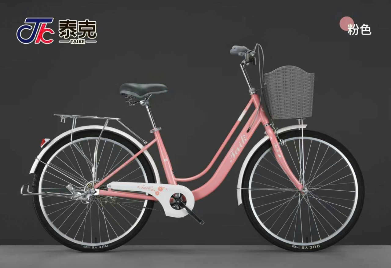 Xe Đạp Mini TAIK Giỏ Đan Khung Cong Size 24 Inch
