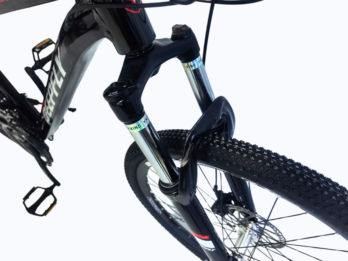 Xe đạp địa hình Deepfly MT33 khung nhôm Shimano 44 Phuộc Nhún Loại 38mm Có Khóa Hành Trình
